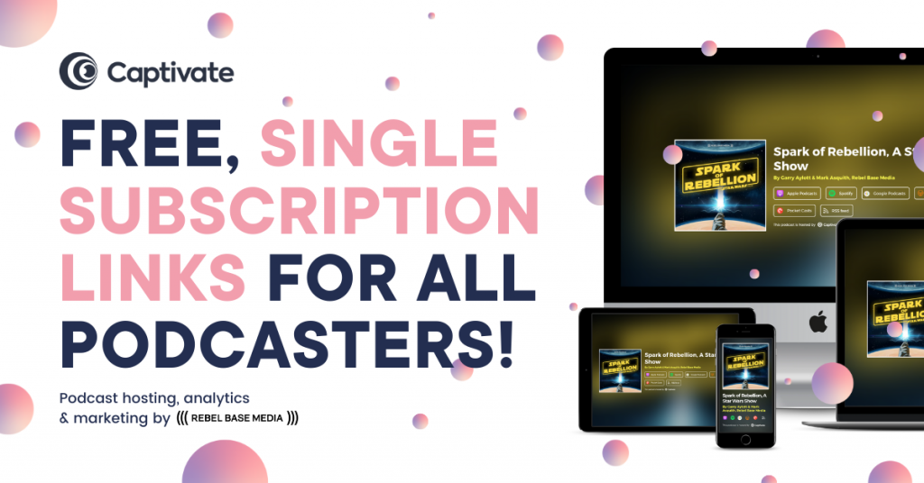 Single Subscription Links, Free for All Captivate Hosted Podcasters!