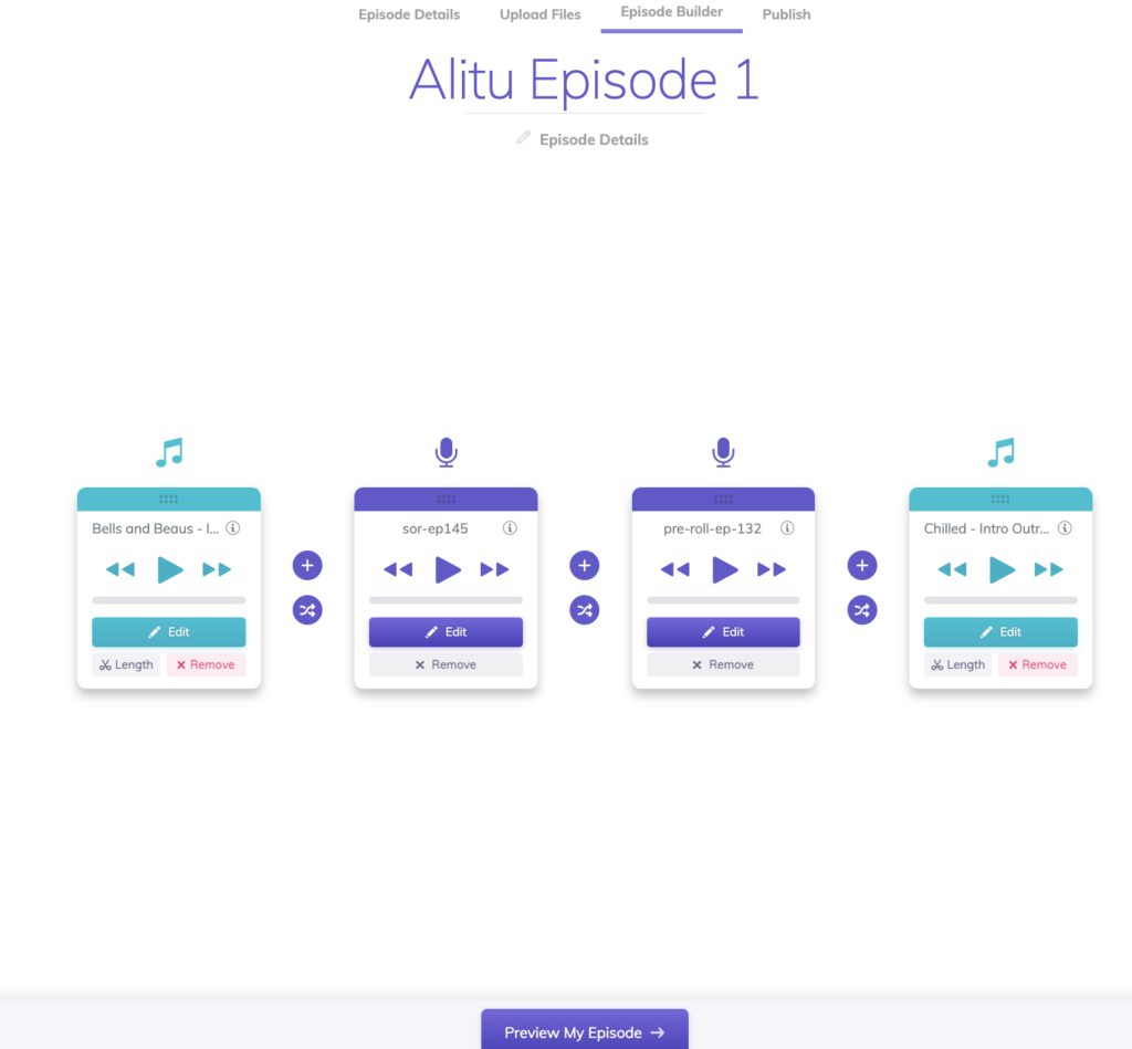 episode builder alitu screenshot