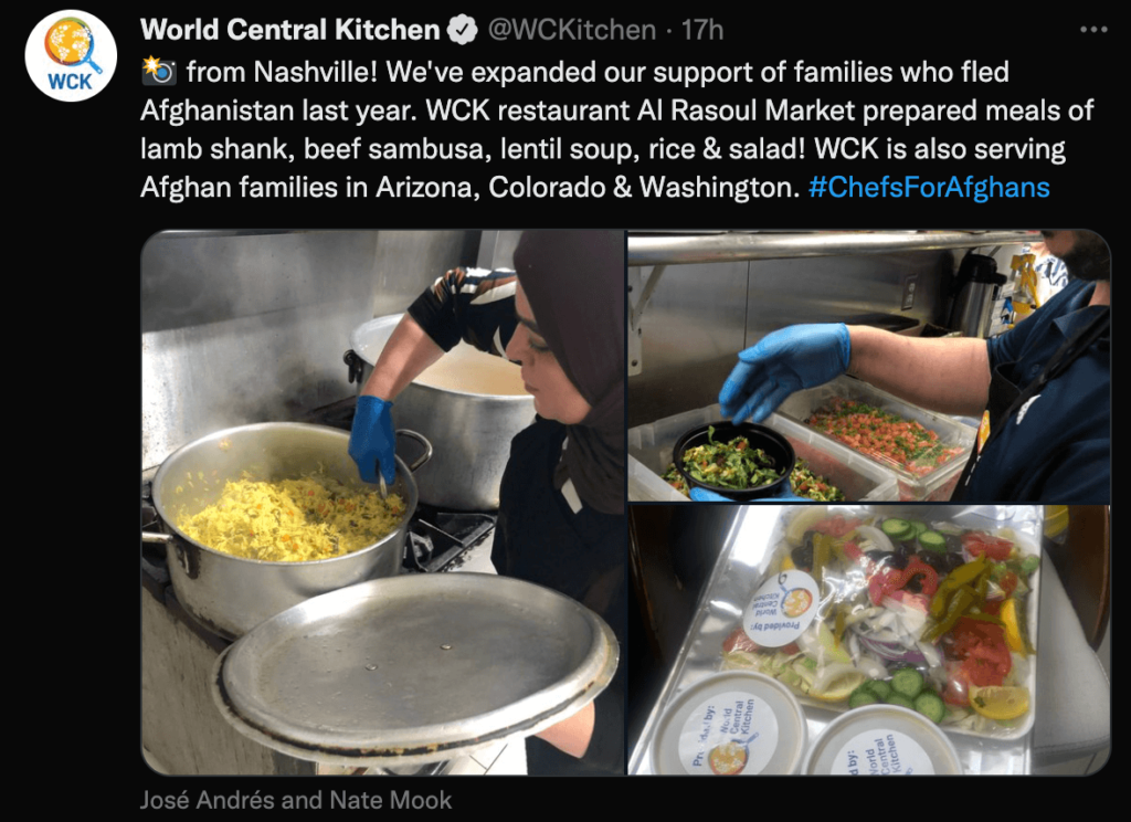 world central kitchen tweet