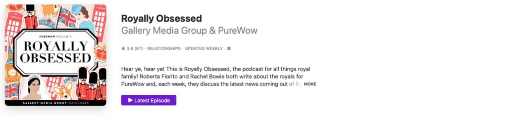 royally obsessed screenshot on apple podcasts