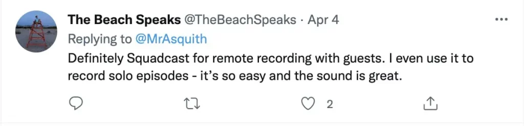 the beach speaks tweet