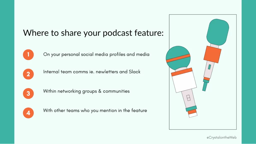 Sharing your podcast feature infographic