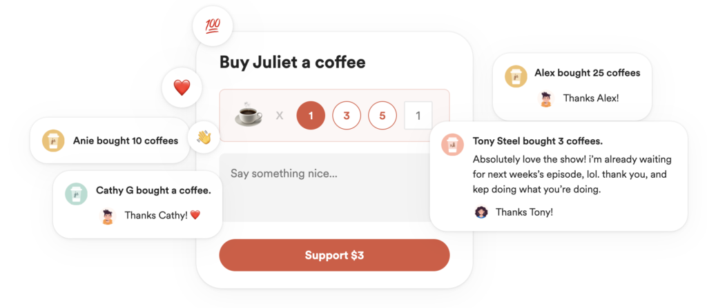 Buy Me A Coffee's donation portal.