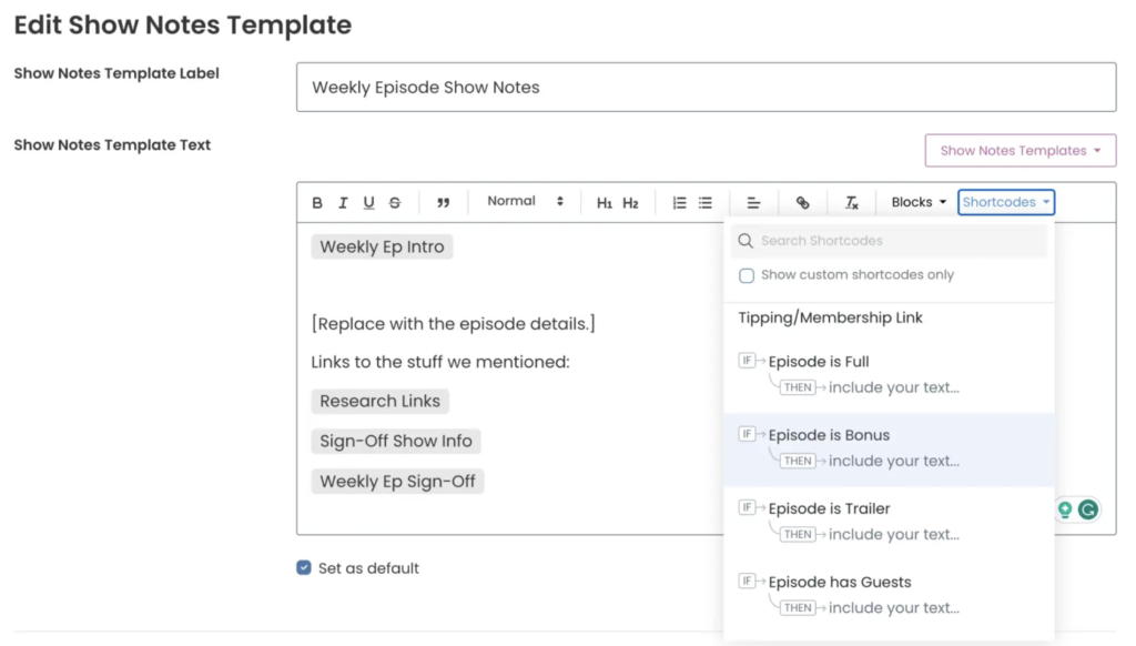 How to edit your dynamic show notes in Captivate